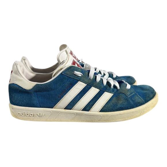 adidas Grand Prix Suede Blue White Classic Tennis Sneakers Men’s 11.5 Vintage